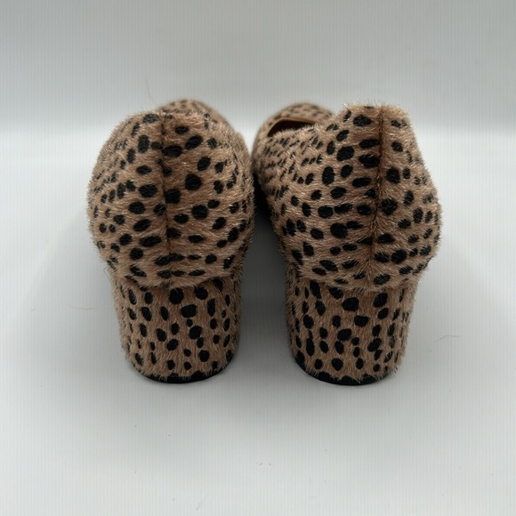 CL by Laundry Leopard Faux Mohair Classic Pump Block Heels Size 10M - Picture 5 of 11